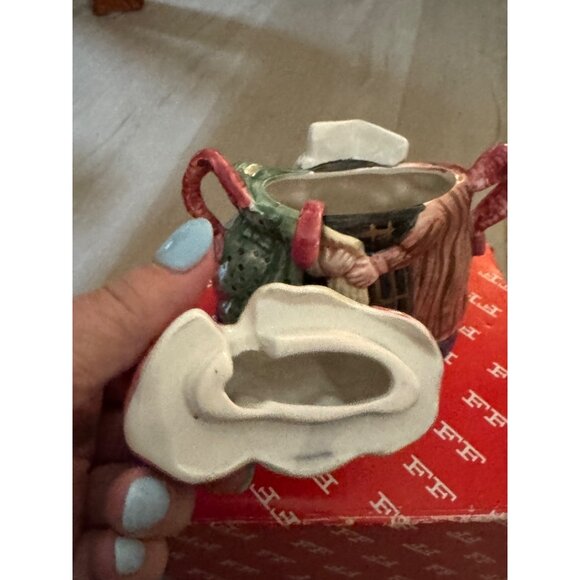 Fitz & Floyd Christmas Carol Sugar Creamer With Spoon - Picture 7 of 11